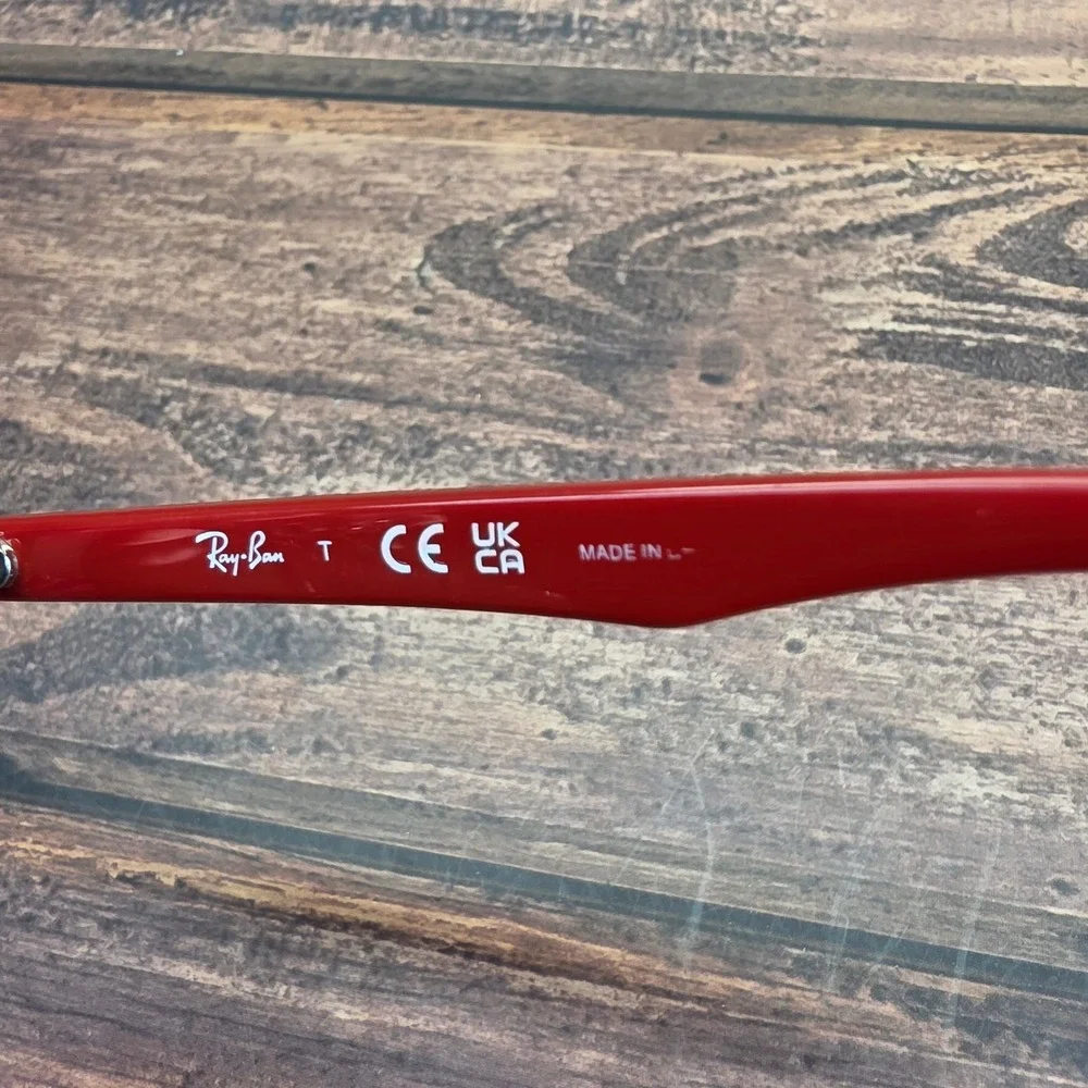 Ray-Ban Junior RB 1601 3812 Kids Eyeglasses Grey‎ Red Square Frames 48-18-130